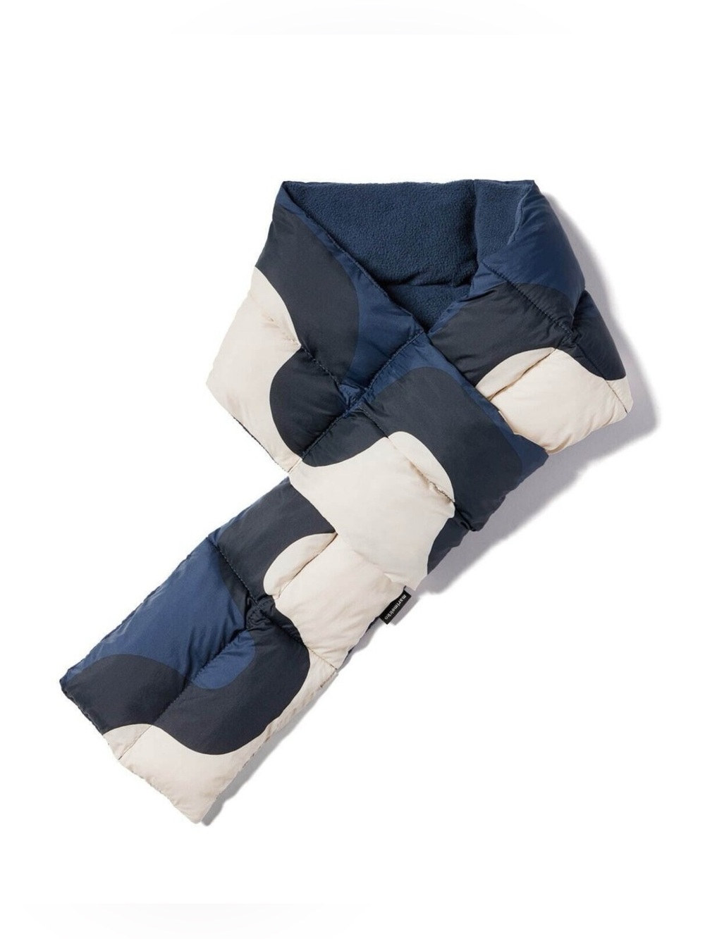 Marimekko x UNIQLO Navy & Cream Quilted Puffer Scarf